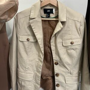 H&M Men's Light Tan Military Jacket